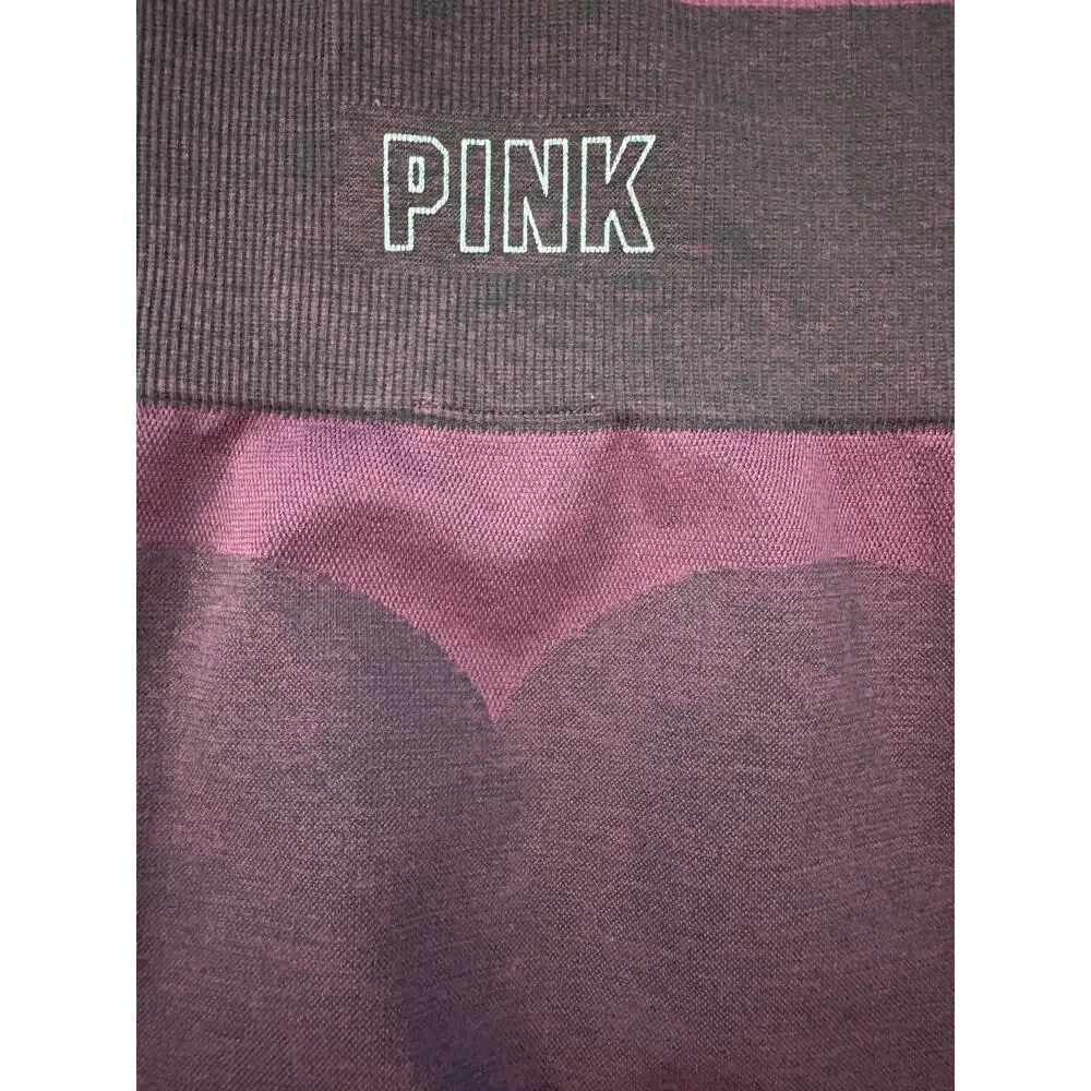 Victoria's Secret Pink Womens Seamless Leggings Purple Size Small Two-Tone Booty